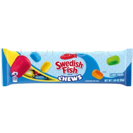Swedish Fish Chews Assorted Soft & Chewy Candy 55g * 18 Pack