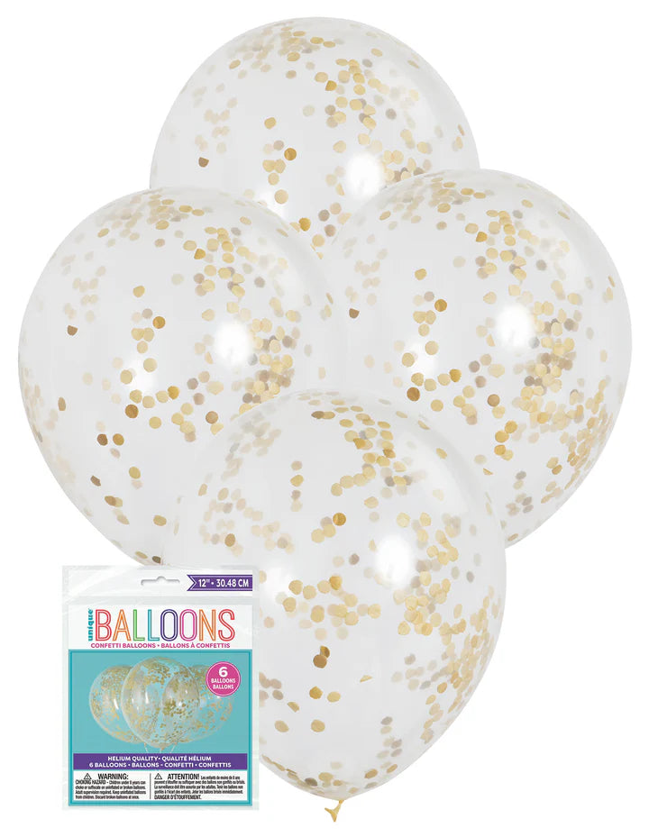 6X12 Clr Bln W/Gold Conpf