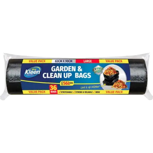 Xtra Kleen Garden & Clean Up Bags 56L 15 Pack