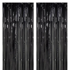 Party Makers - Foil Curtain 200x100 cm 1x Black