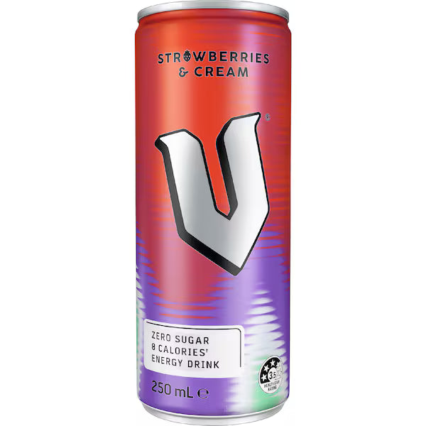V strawberries & cream 250ml x24 can
