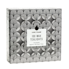 Luxe Flame Tealight Candle White 4 Hour Unscented 100pcs