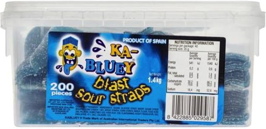 Ka-Bluey Sour Straps Tub 200 Pieces