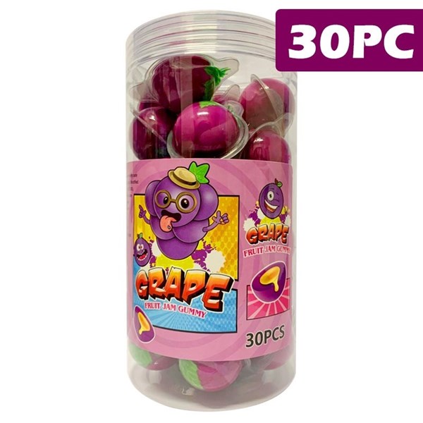Grape Gummy Liquid Candy Ball 30 Pieces * 20 Pack