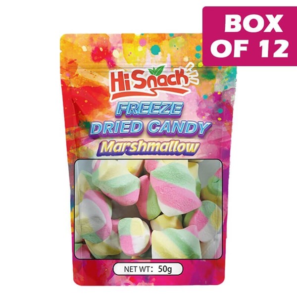 Hisnack Freeze Dried Candy Marshmallow 80g * 12 Pack