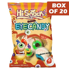 Hisnack Eye Gummy Liquid Candy Ball 4 Pieces * 20 Pack
