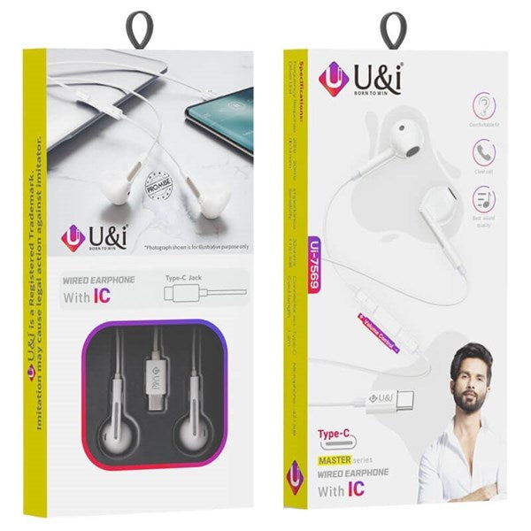 U&I Wired Earphone With Type-C Jack