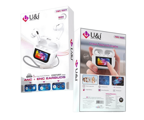 U&I ANC + ENC Earbuds With Touch LCD Display