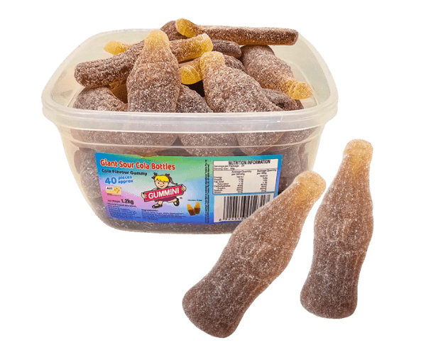 Gummini Giant Sour Cola Bottles 1.2kg