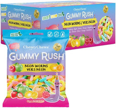 Gummy Rush Meon Worms Bag 90g * 12 Pack