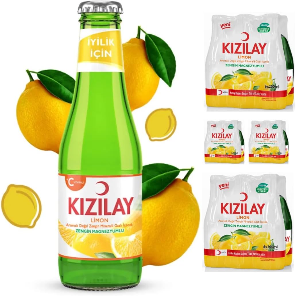 Kizilay Lemon Flavoured Mineral Water 24X200ml