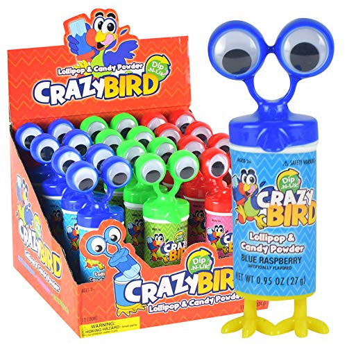 Koko Crazy Bird Dip-N-Lik Lollipop Candy Powder 27g * 12 Pack