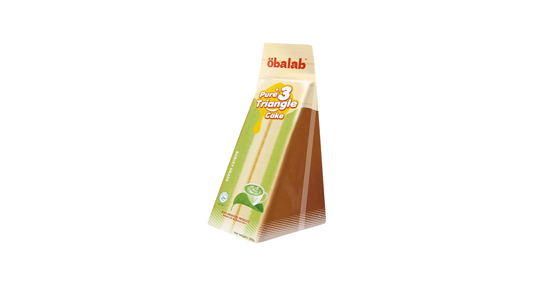 Obalab 3 Triangle Barley Grass Cake 80g  x 24 (Box)