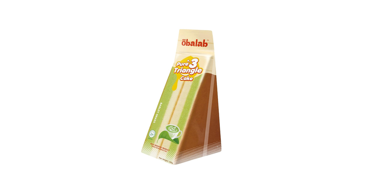 Obalab 3 Triangle Barley Grass Cake 80g  x 24 (Box)