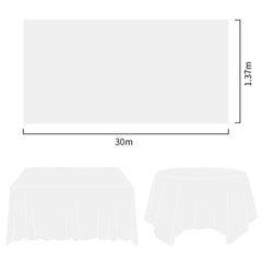 Party Makers - Cut To Size Plastic Table Cloth White