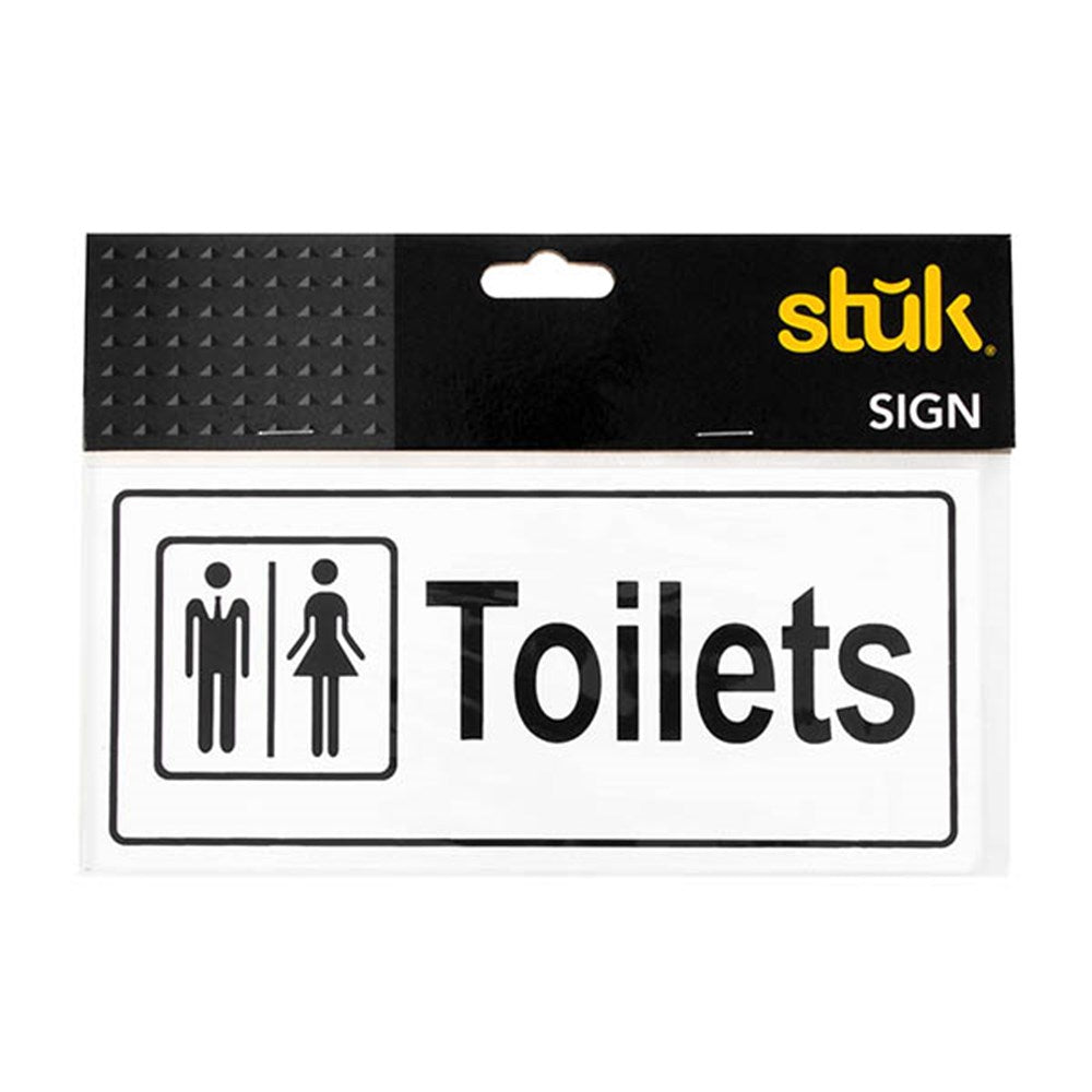 Stuk Sign Toilets Combined 9 x 20cm