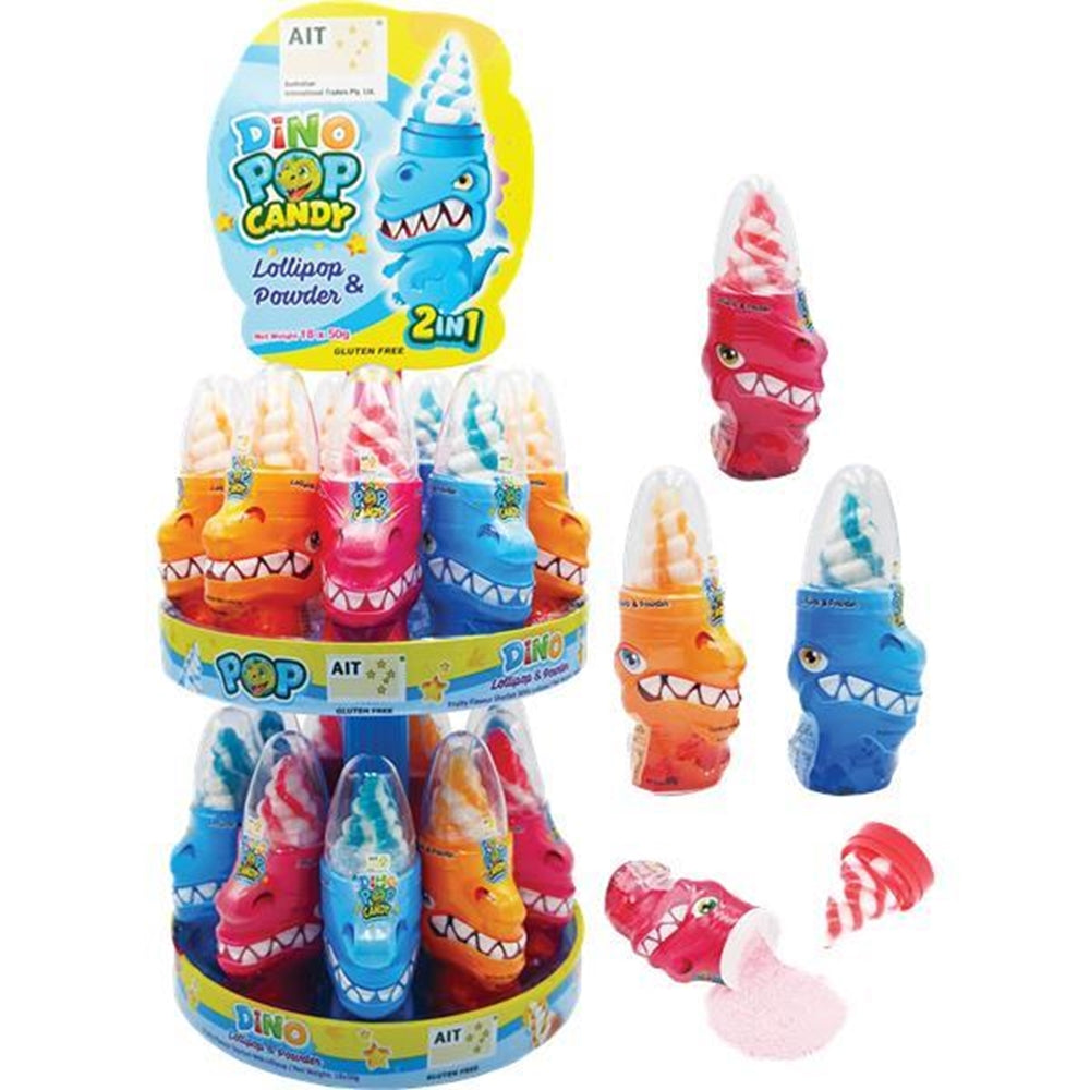 Dino Sour Powder Dipper & Stand 50g * 18 Pack