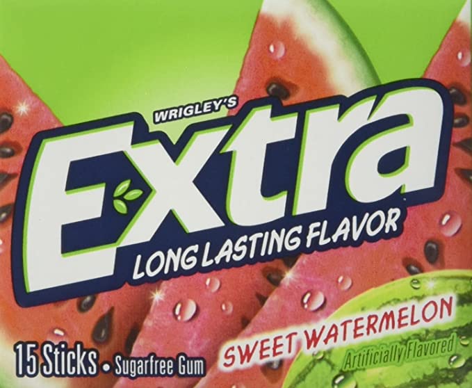 Wrigley's - Extra - Sweet Watermelon Chewing Gum 15 Sticks x 10 Pack