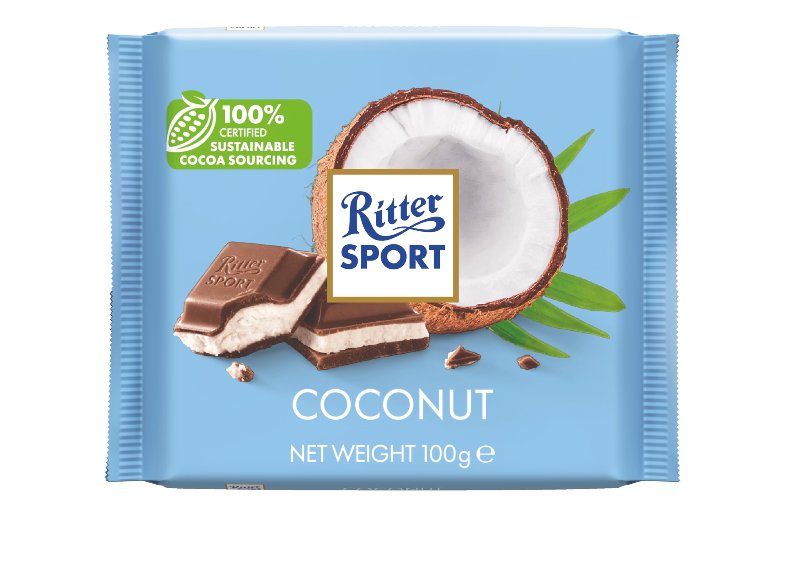 Ritter Sport Chocolate Block - Coconut 100g * 12 Pack