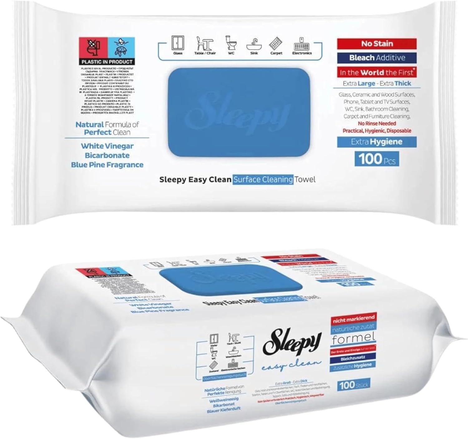 Bundle Sleepy Surface Cleaning Towels Blue Pine 6x100pcs