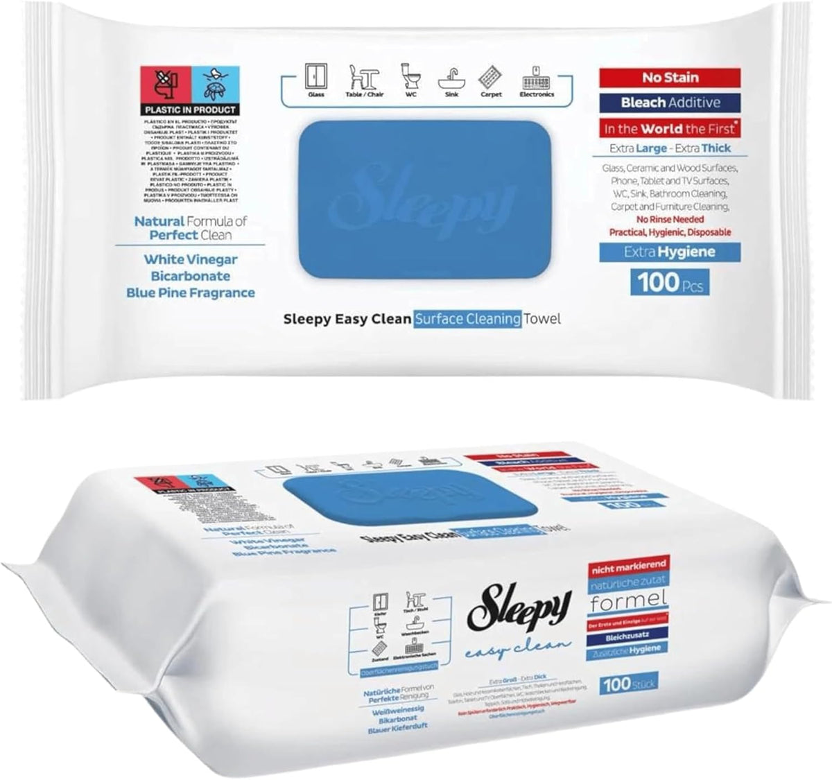Bundle Sleepy Surface Cleaning Towels Blue Pine 6x100pcs