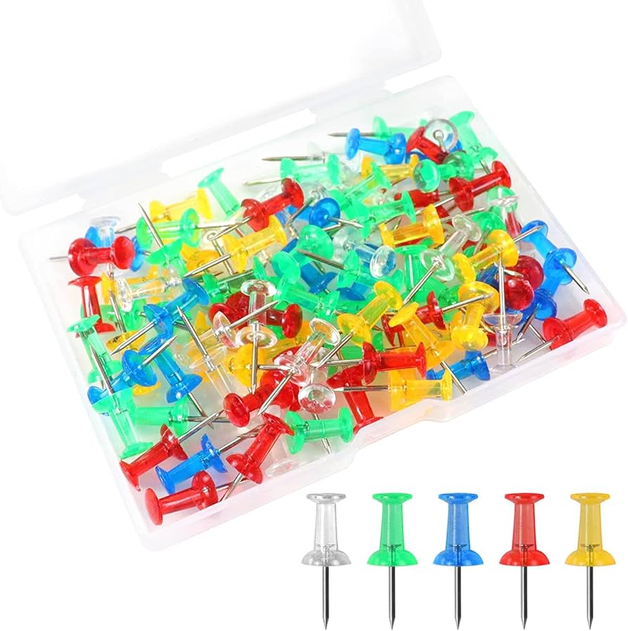Homework Push Pins 100 Pack