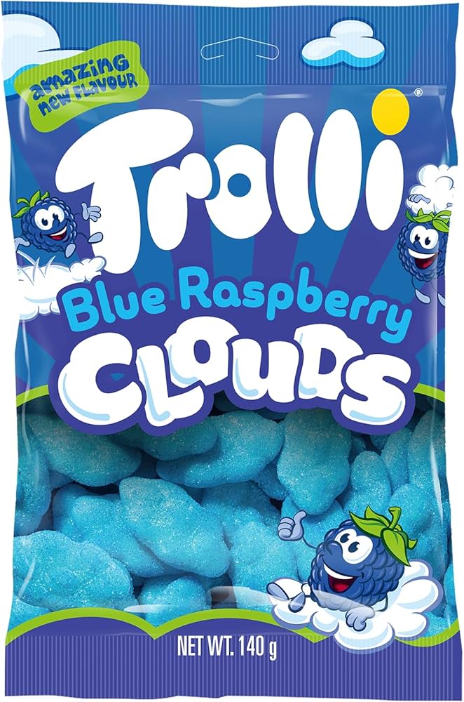TROLLI BLUE RSPBRRY CLOUDS 140G*8