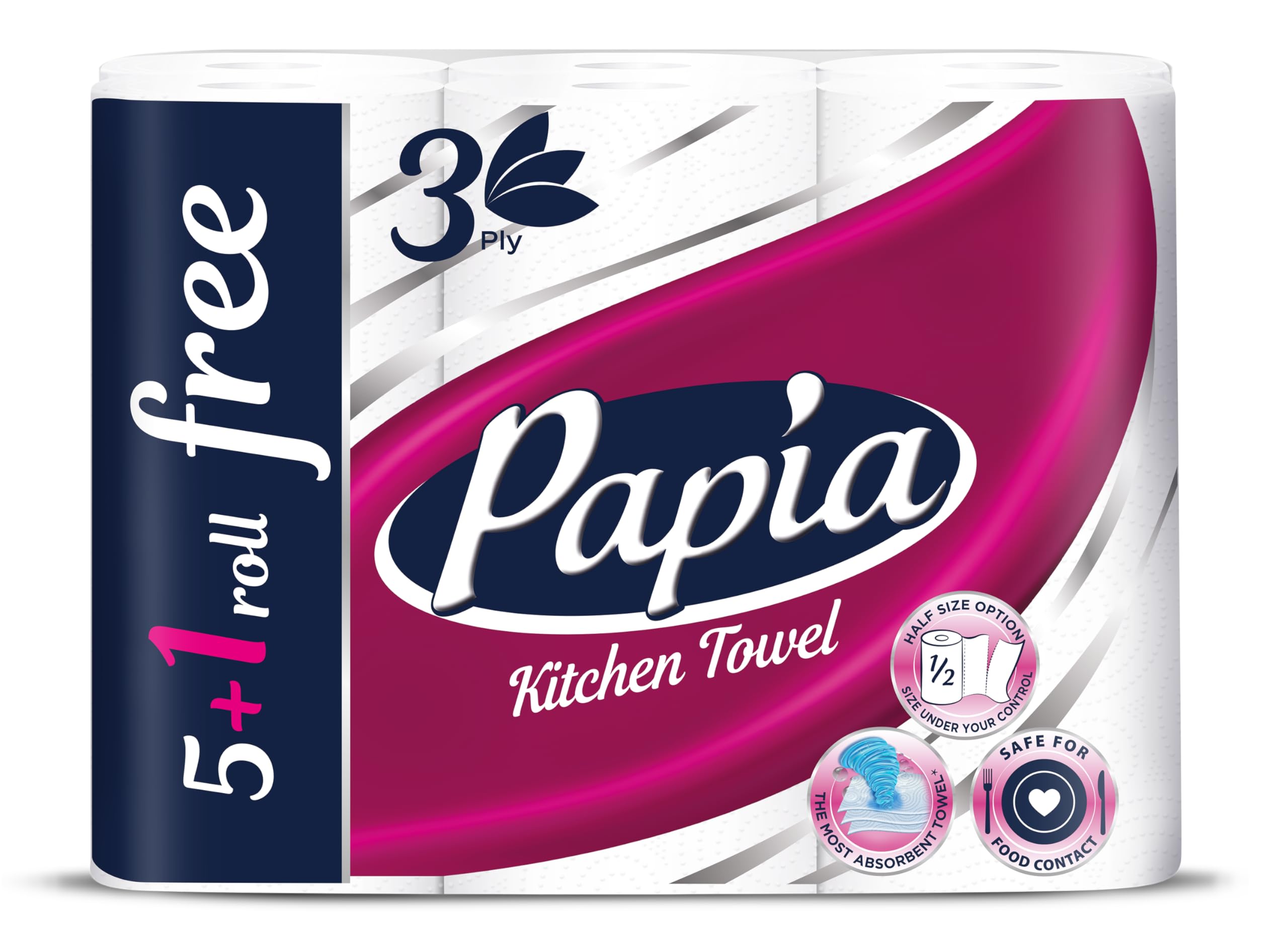 Papia 3ply Kitchen Towels 6pk