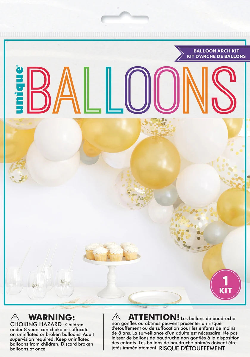 Asst Clr W/Confetti Bln Arch Kit