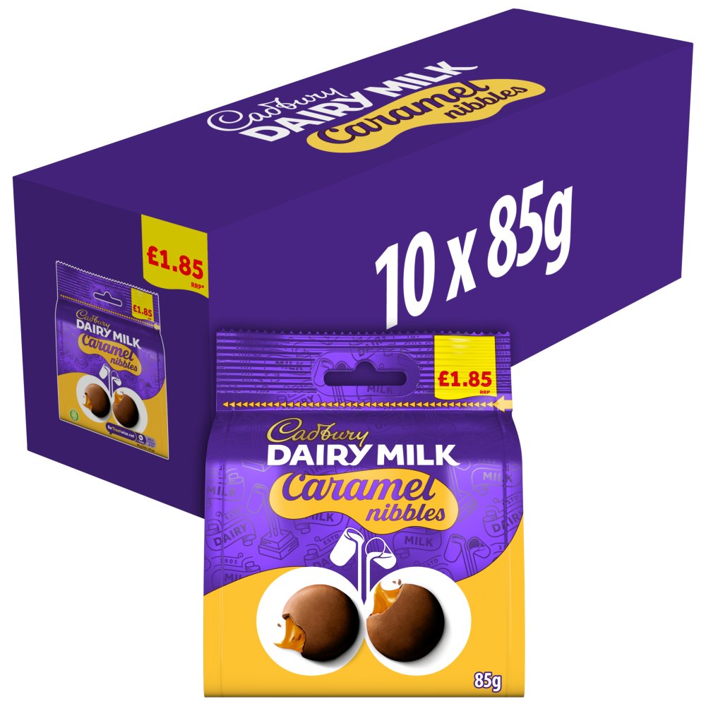 Cadbury Caramel Nibbles 85g x 10pk