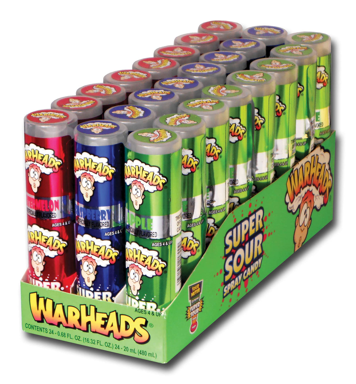 Warheads - Super Sour Spray Candy - 24 Pack