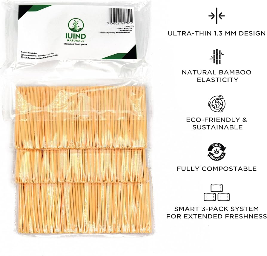 Nature Based - Bamboo Tooth Picks 3pk