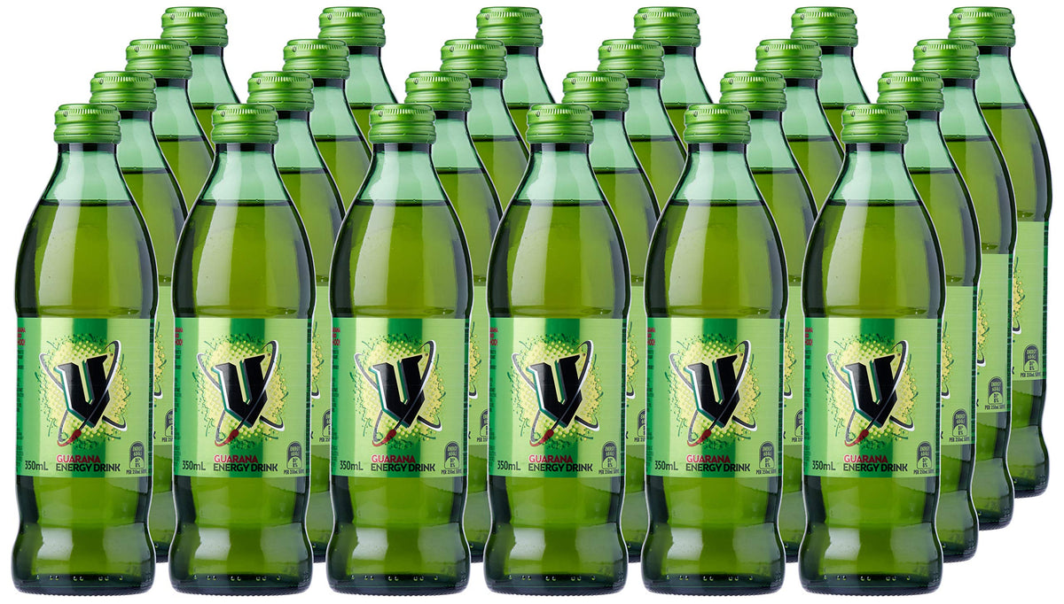 V Energy Drink Green glass bottle 350ml x 24