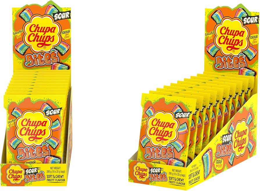 Chupa Chups Sour Bites Gummy Candy 20g * 10 Pack
