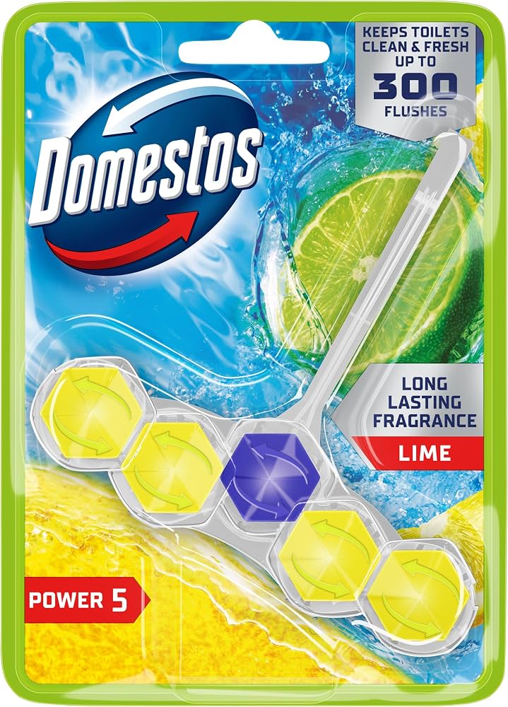 DOMESTOS 50g TOILET CLEANER CAGE POWER 5 LIME