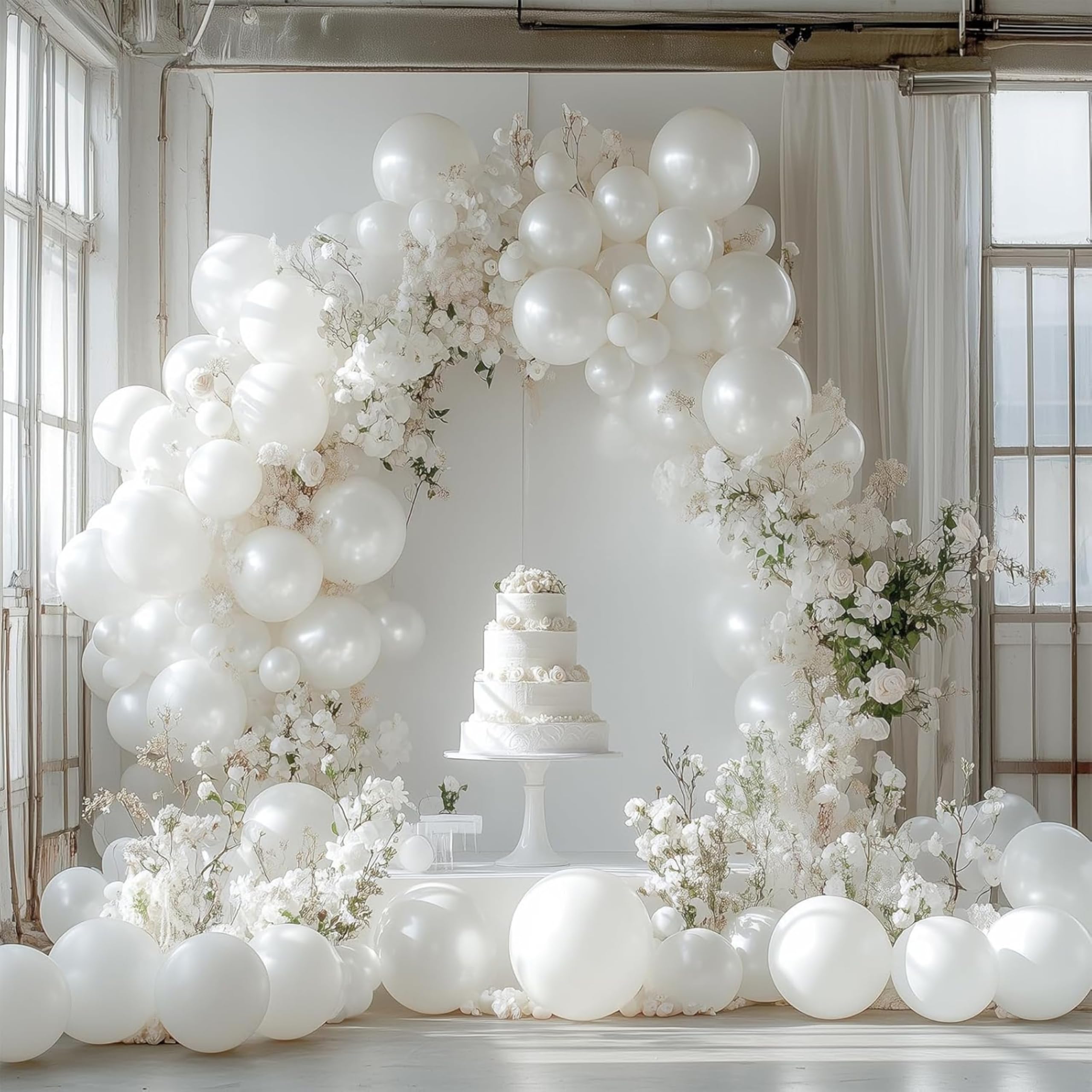 Unique Party - Balloons Linen White 12'' 30.4cm 10pk