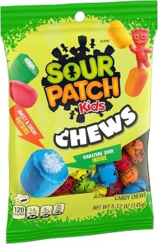 Sour Patch Kids Chews Candy Bag 145g * 12 Pack
