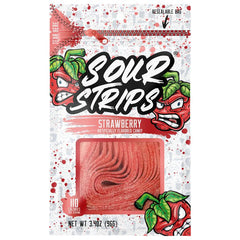 Sour Strips Candy Bag 96g * 12 Pack - Strawberry