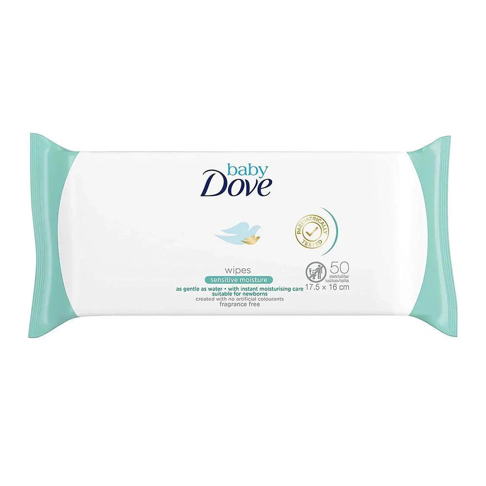 Dove - Baby Wipes Moisturising Sensitive Skin Care - 50Pcs