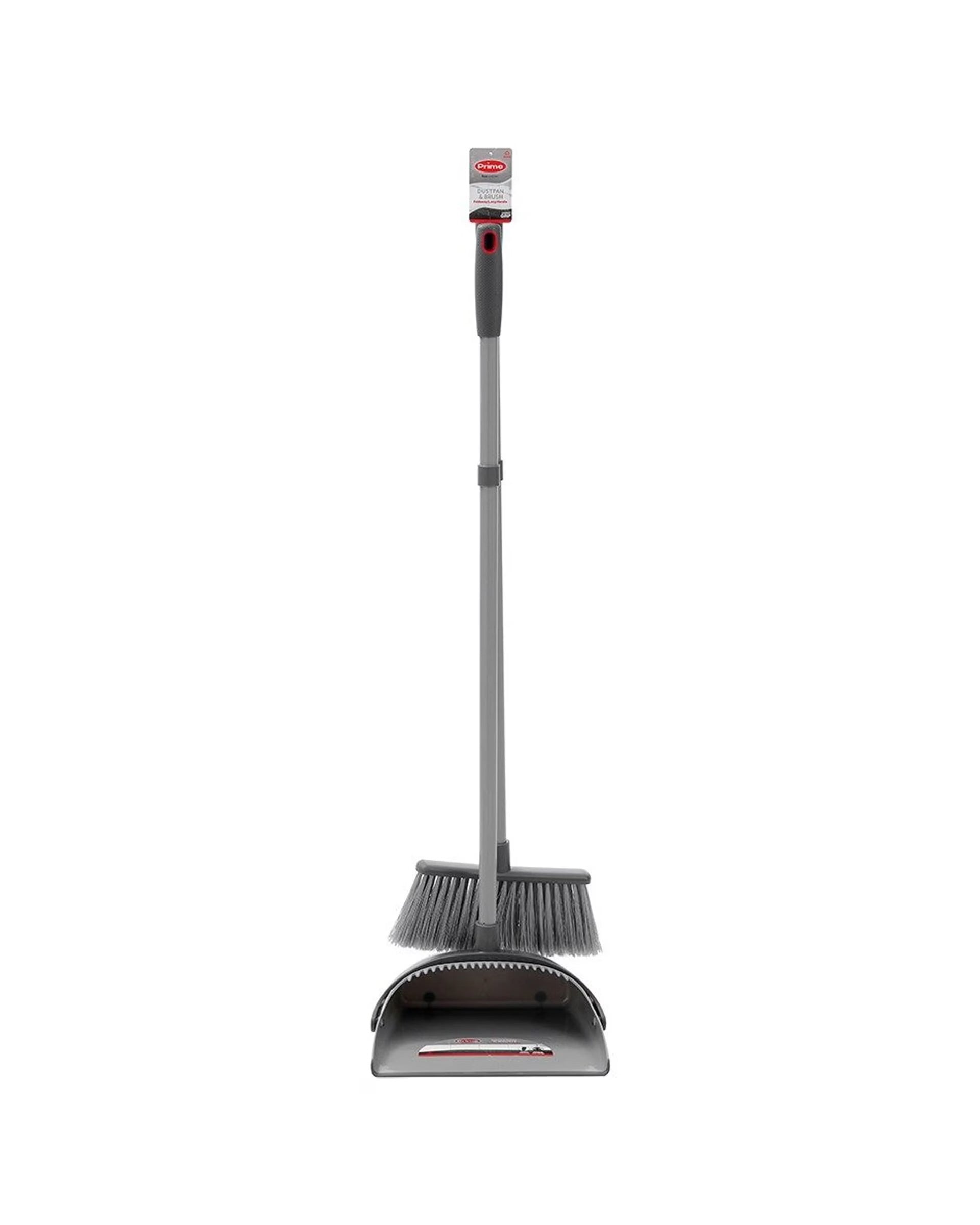 Prime Dustpan & Brush - Foldaway Long Handle