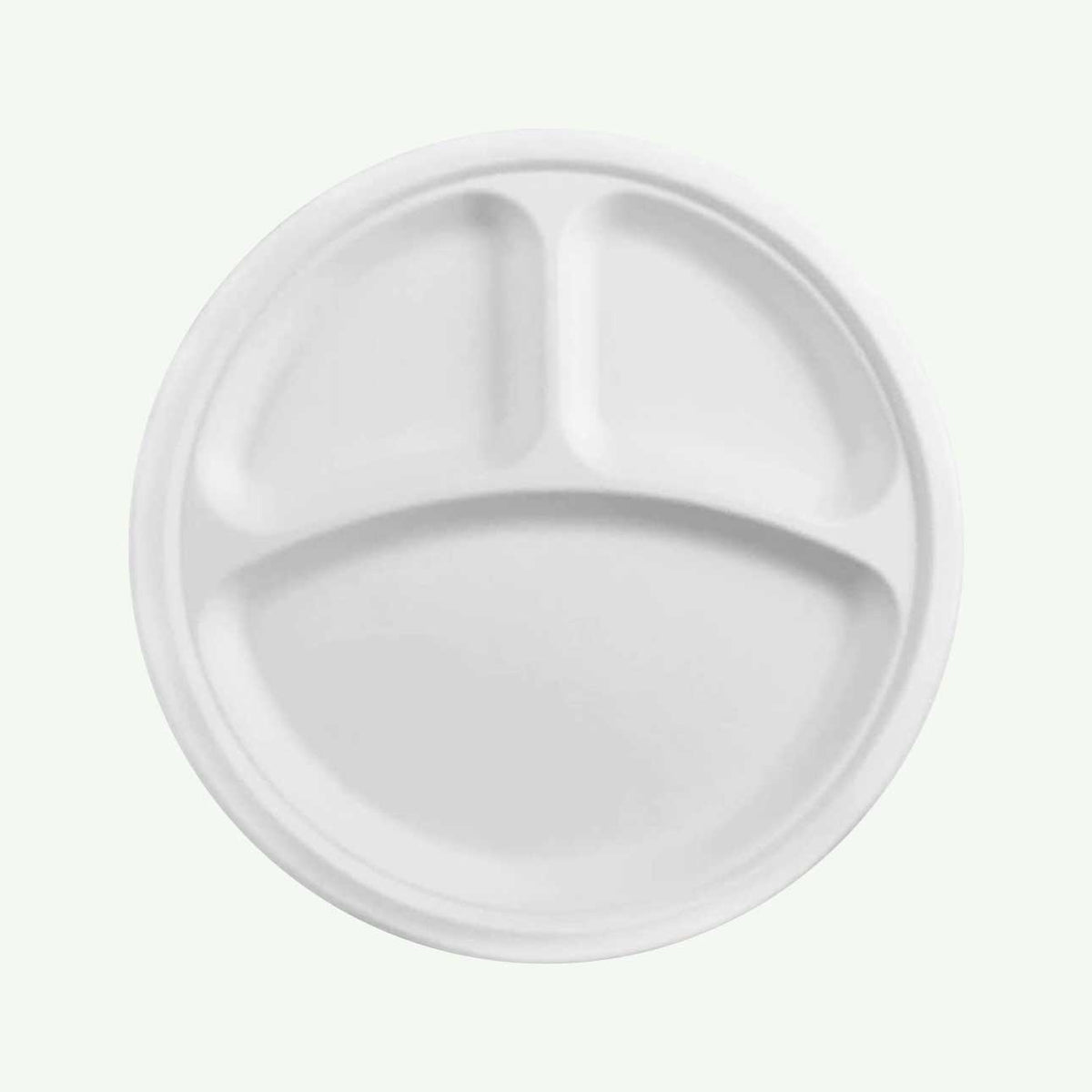 Future Friendly - Sugarcane 9" 3 Compartment Round Plate 50pc