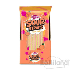 Sour Straps Peach Rings 160g * 12 Pack