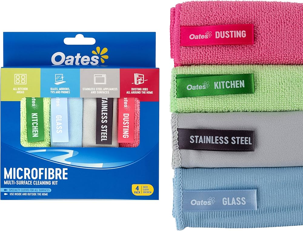 4pk Micro Fibre Cleaning Cloths