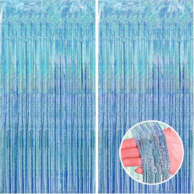 Party Makers - Foil Curtain 200x100 cm 1x Baby Blue