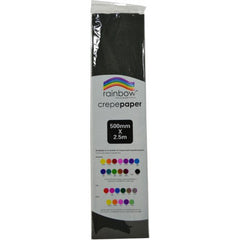 Rainbow Crepe Tissue Paper Black