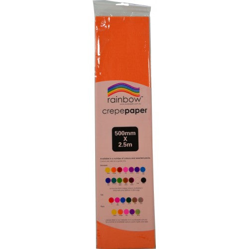Rainbow Crepe Tissue Paper Orange