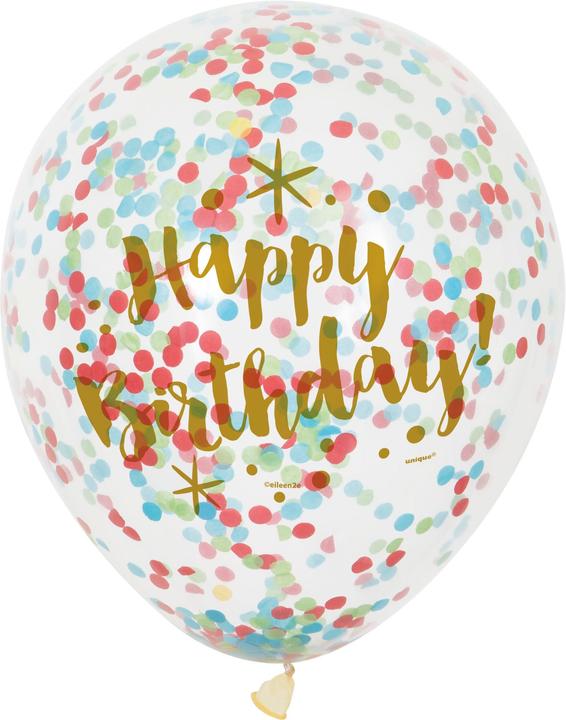 Unique Party Confetti Helium Balloons 6x