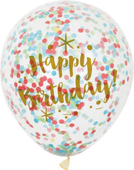 Unique Party Confetti Helium Balloons 6x