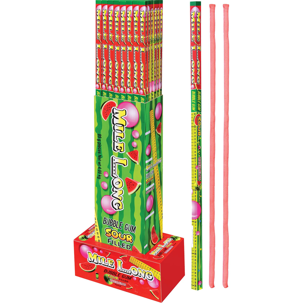 Mile Long Watermelon Bubble Gum 85g * 48 Pack