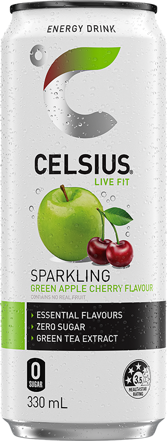 330ML CELSIUS GRN APPL CHERRY